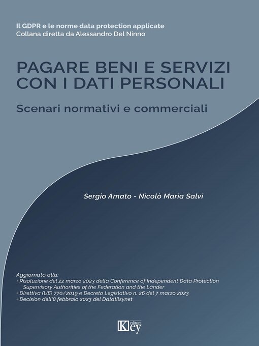 Title details for Pagare beni e servizi con i dati personali by Sergio Amato - Wait list